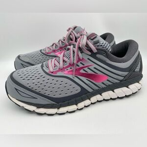 Brooks Women's Ariel 18 Grey/Grey/Pink, Running Shoes Size 10 2E / X-Wide